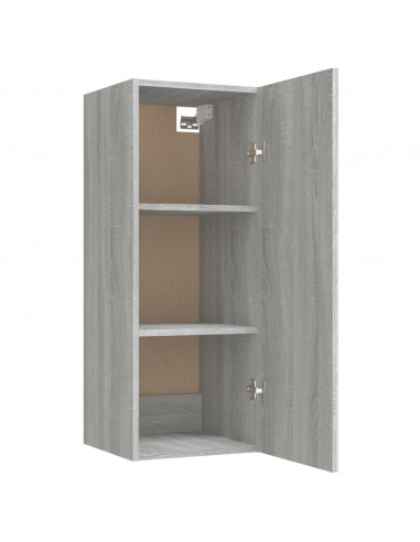 Armadietto a Muro Grigio Sonoma 34,5x34x90 cm Legno Multistrato