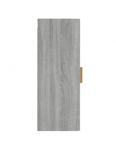 Armadietto a Muro Grigio Sonoma 34,5x34x90 cm Legno Multistrato