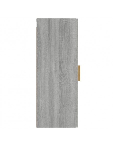 Armadietto a Muro Grigio Sonoma 34,5x34x90 cm Legno Multistrato