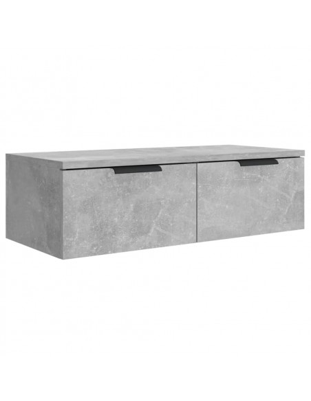 Mobili Pensili 2 pz Grigio Cemento 68x30x20cm Legno Multistrato