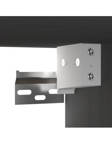 Pensili 2 pz Grigi 60x30x30 cm in Legno Massello di Pino