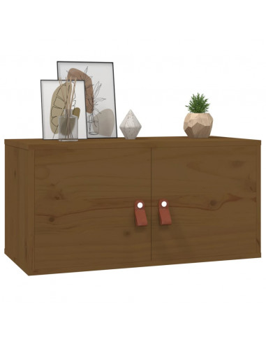 Pensili 2 pz Marrone Miele 60x30x30cm in Legno Massello di Pino