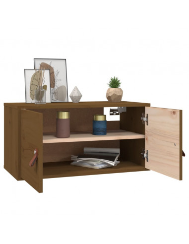 Pensili 2 pz Marrone Miele 60x30x30cm in Legno Massello di Pino