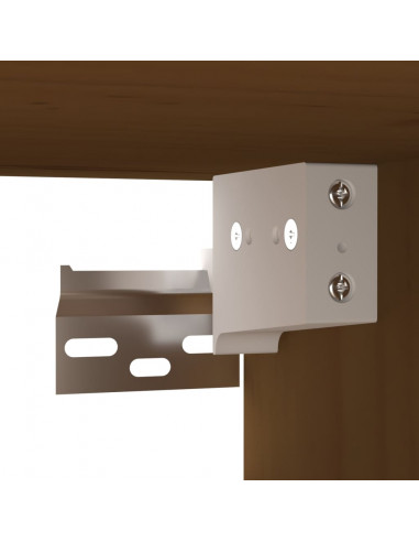 Pensili 2 pz Marrone Miele 60x30x30cm in Legno Massello di Pino