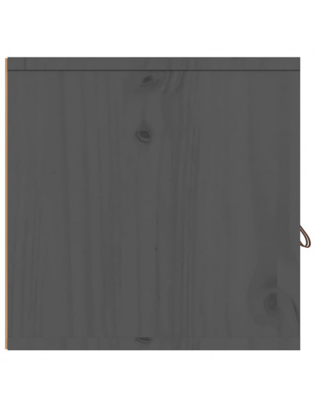 Pensile Grigio 80x30x30 cm in Legno Massello di Pino