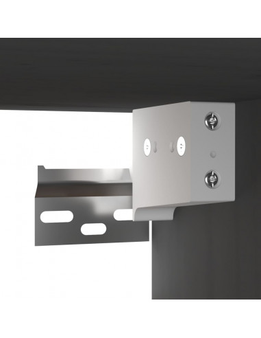 Pensile Grigio 80x30x30 cm in Legno Massello di Pino