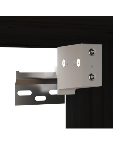 Pensile Nero 80x30x30 cm in Legno Massello di Pino