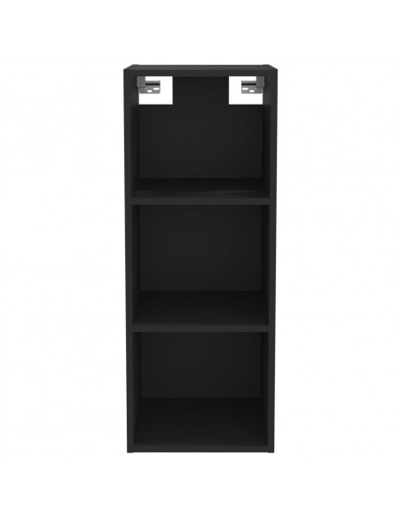 Mobile Pensile Nero 34,5x32,5x90 cm in Legno Multistrato