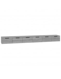 Mobili a Muro 2 pz Grigio Sonoma 102x30x20 cm Legno Multistrato 2