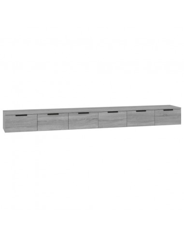 Mobili a Muro 2 pz Grigio Sonoma 102x30x20 cm Legno Multistrato