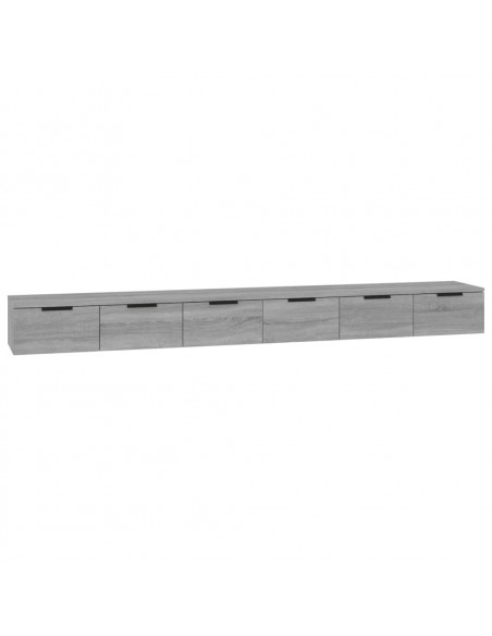 Mobili a Muro 2 pz Grigio Sonoma 102x30x20 cm Legno Multistrato