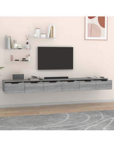 Mobili a Muro 2 pz Grigio Sonoma 102x30x20 cm Legno Multistrato