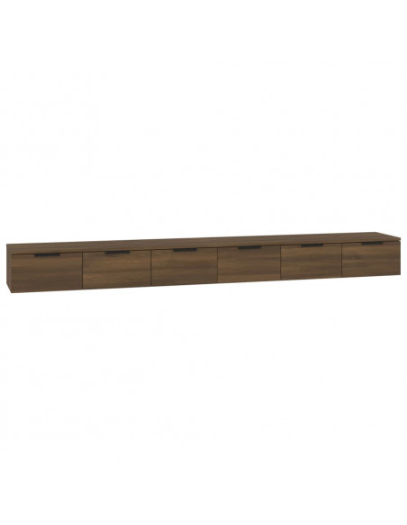 Mobili a Muro 2 pz Rovere Marrone 102x30x20cm Legno Multistrato