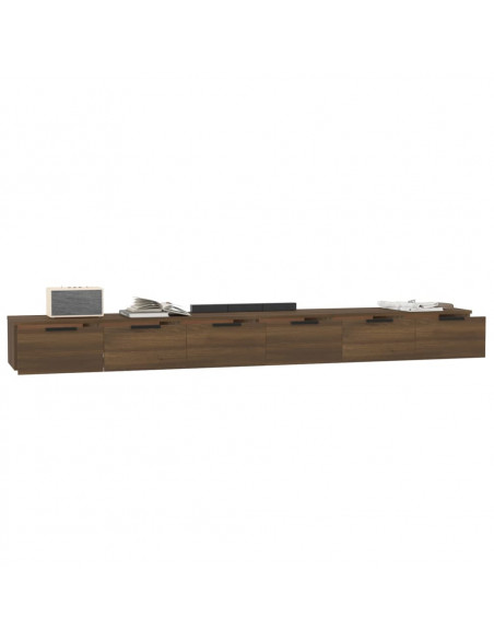 Mobili a Muro 2 pz Rovere Marrone 102x30x20cm Legno Multistrato