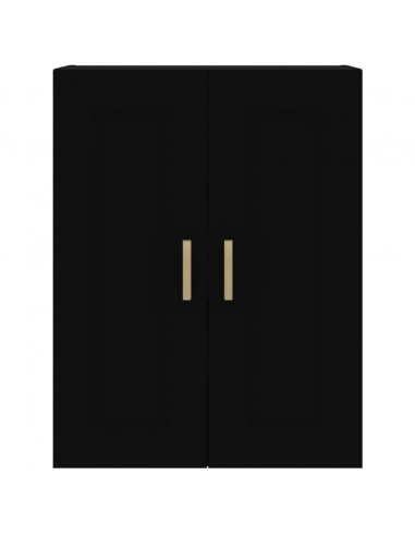 Mobile a Parete Nero 69,5x32,5x90 cm in Legno Multistrato