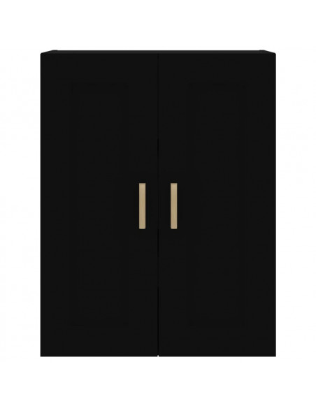 Mobile a Parete Nero 69,5x32,5x90 cm in Legno Multistrato