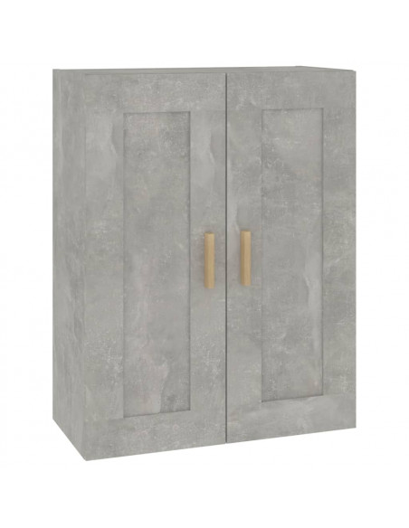Mobile a Parete Grigio Cemento 69,5x32,5x90cm Legno Multistrato