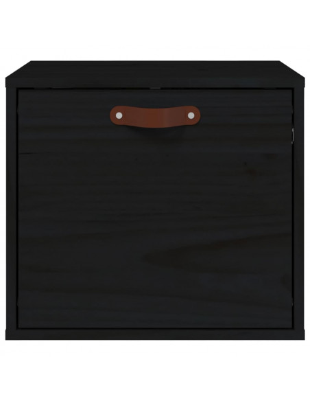 Pensile Nero 40x30x35 cm in Legno Massello di Pino