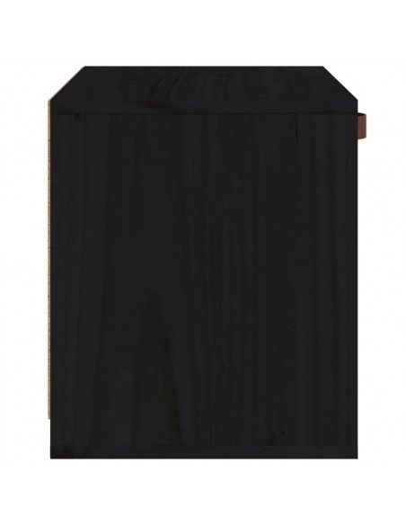 Pensile Nero 40x30x35 cm in Legno Massello di Pino