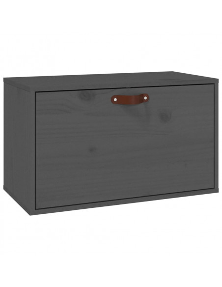 Pensile Grigio 60x30x35 cm in Legno Massello di Pino