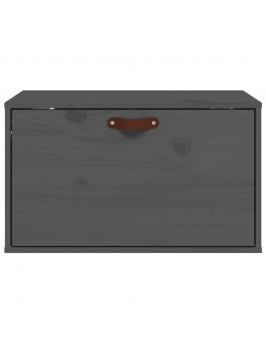 Pensile Grigio 60x30x35 cm in Legno Massello di Pino