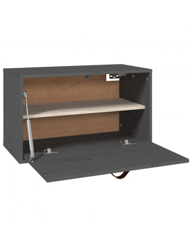 Pensile Grigio 60x30x35 cm in Legno Massello di Pino