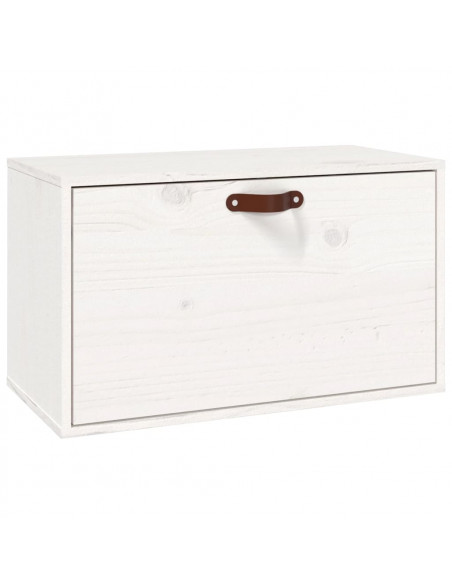 Pensile Bianco 60x30x35 cm in Legno Massello di Pino