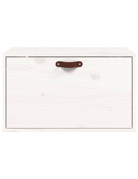 Pensile Bianco 60x30x35 cm in Legno Massello di Pino