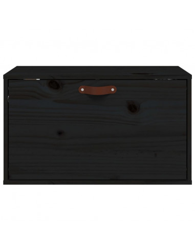 Pensile Nero 60x30x35 cm in Legno Massello di Pino