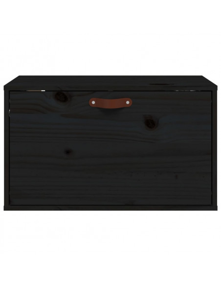 Pensile Nero 60x30x35 cm in Legno Massello di Pino