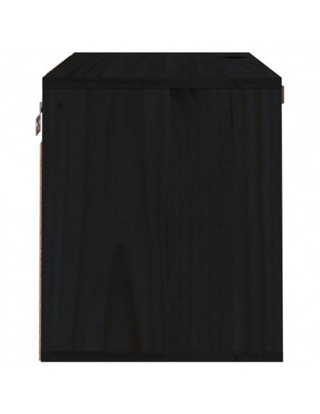 Pensile Nero 60x30x35 cm in Legno Massello di Pino