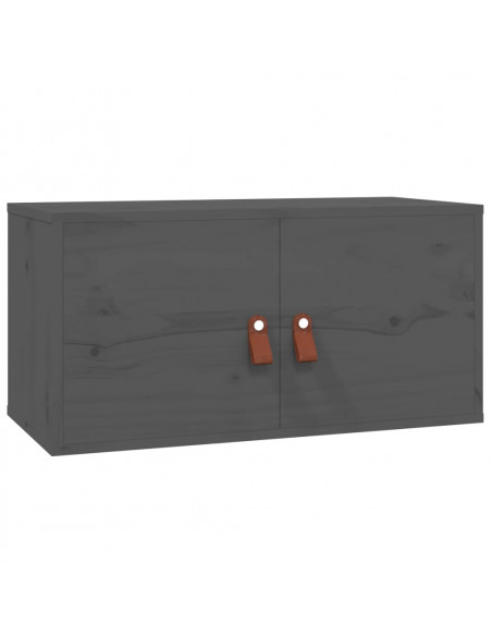 Pensile Grigio 60x30x30 cm in Legno Massello di Pino