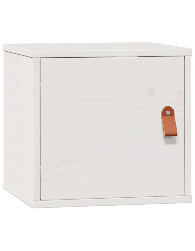 Pensili 2pz Bianchi 31,5x30x30 cm in Legno Massello di Pino