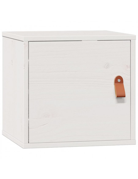 Pensili 2pz Bianchi 31,5x30x30 cm in Legno Massello di Pino