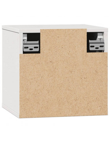 Pensili 2pz Bianchi 31,5x30x30 cm in Legno Massello di Pino