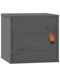 Pensili 2pz Grigi 31,5x30x30 cm in Legno Massello di Pino 2