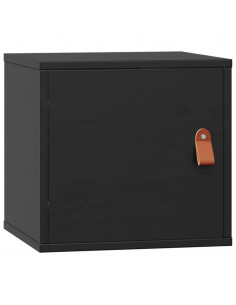 Pensile Nero 31,5x30x30 cm in Legno Massello di Pino 2