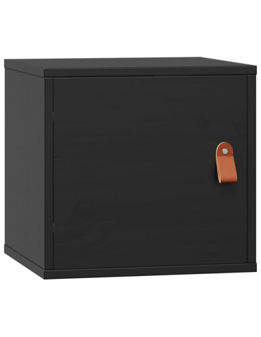 Pensili 2pz Neri 31,5x30x30 cm in Legno Massello di Pino