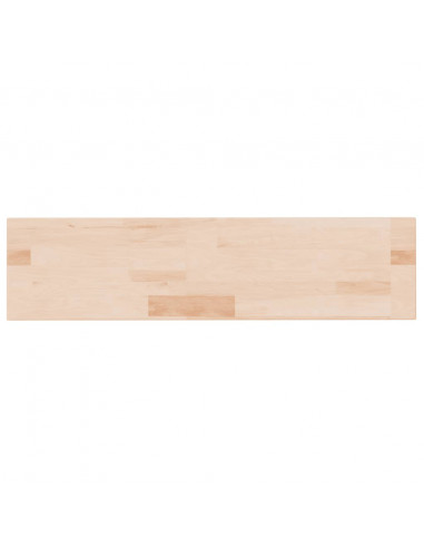 Ripiano 80x20x2,5 cm Legno Massello di Rovere Non Trattato