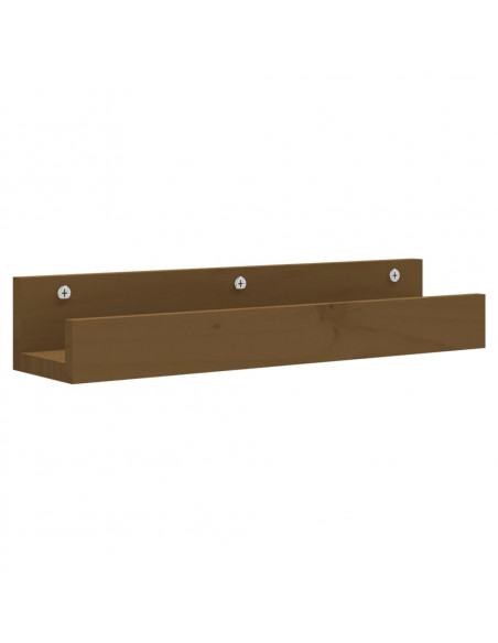 Mensole da Parete 2 pz Miele 50x12x9cm Legno Massello di Pino