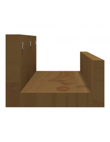 Mensole da Parete 2 pz Miele 50x12x9cm Legno Massello di Pino