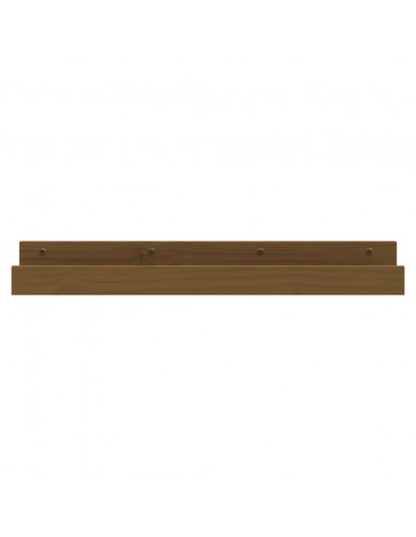 Mensole da Parete 2 pz Miele 80x12x9cm Legno Massello di Pino