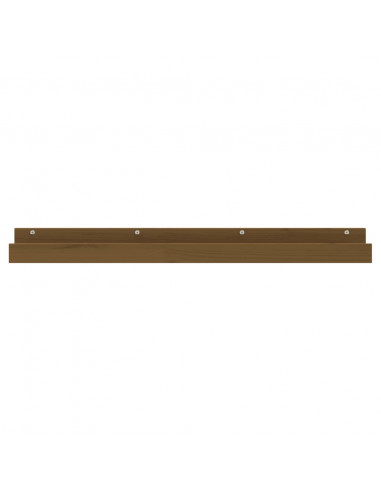 Mensole da Parete 2 pz Miele 110x12x9 cm Legno Massello di Pino