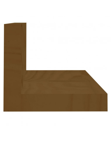 Mensole da Parete 2 pz Miele 80x11x9cm Legno Massello di Pino