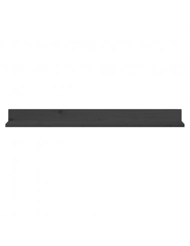 Mensole da Parete 2 pz Grigio 110x11x9cm Legno Massello di Pino