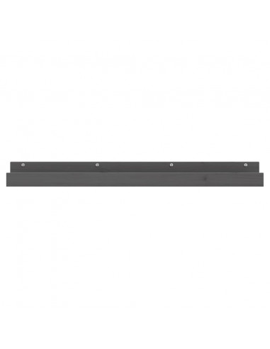 Mensole da Parete 2 pz Grigio 110x12x9cm Legno Massello di Pino