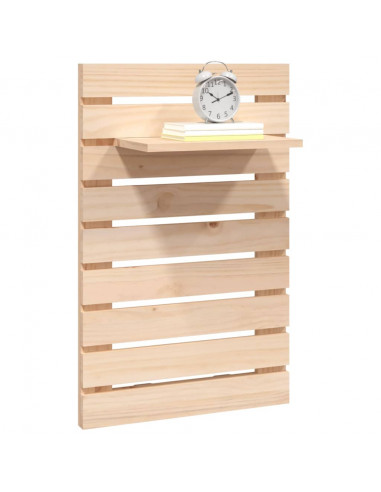 Mensole da Letto a Parete 2 pz Legno Massello di Pino