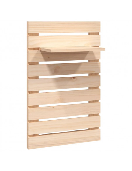 Mensole da Letto a Parete 2 pz Legno Massello di Pino