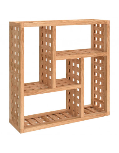 Mensola da Parete 49x15x49 cm in Legno Massello di Noce