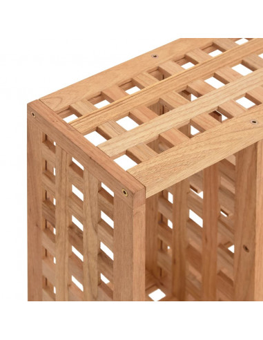 Mensola da Parete 49x15x49 cm in Legno Massello di Noce